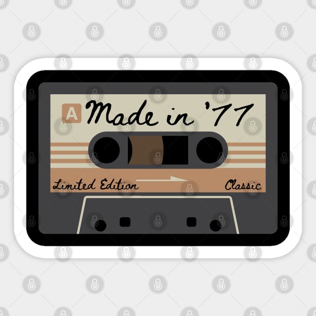 1977 Mixed Tape Limited Edition Classic Sticker by MalibuSun